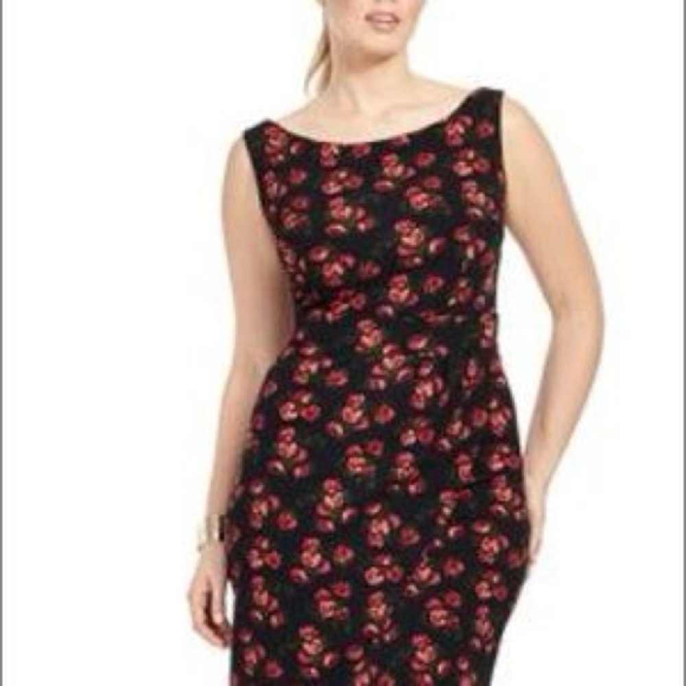 Queen of Heartz Red and Black Sleeveless Sheath Mini Dress